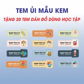 In tên cho bé đi học , sticker ủi quần áo tên bé theo yêu cầu , mẫu đồ ăn , tự in tại nhà bằng bàn ủi