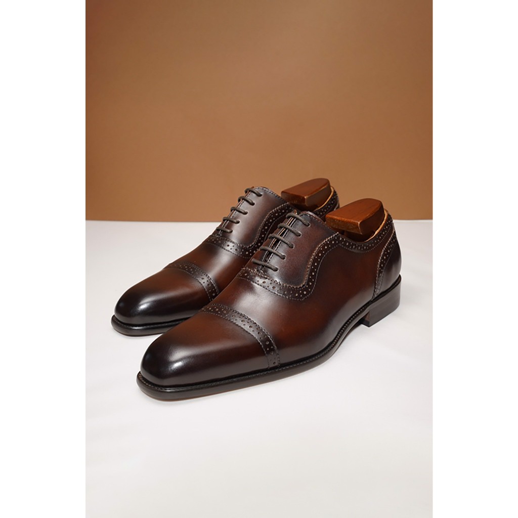 GIÀY DA NAM ADAM STORE BUỘC DÂY ADAM OXFORDS COFFEE GTX008N