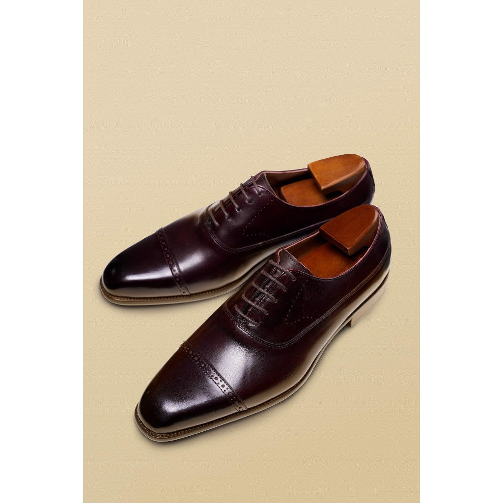 GIÀY DA NAM ADAM STORE BUỘC DÂY OXFORDS BURGENDY GTX0012M