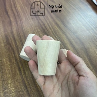 Chân gỗ cao su tự nhiên lắp ráp kệ gỗ va tủ gỗ decor nhà cửa - CHÂN GỖ