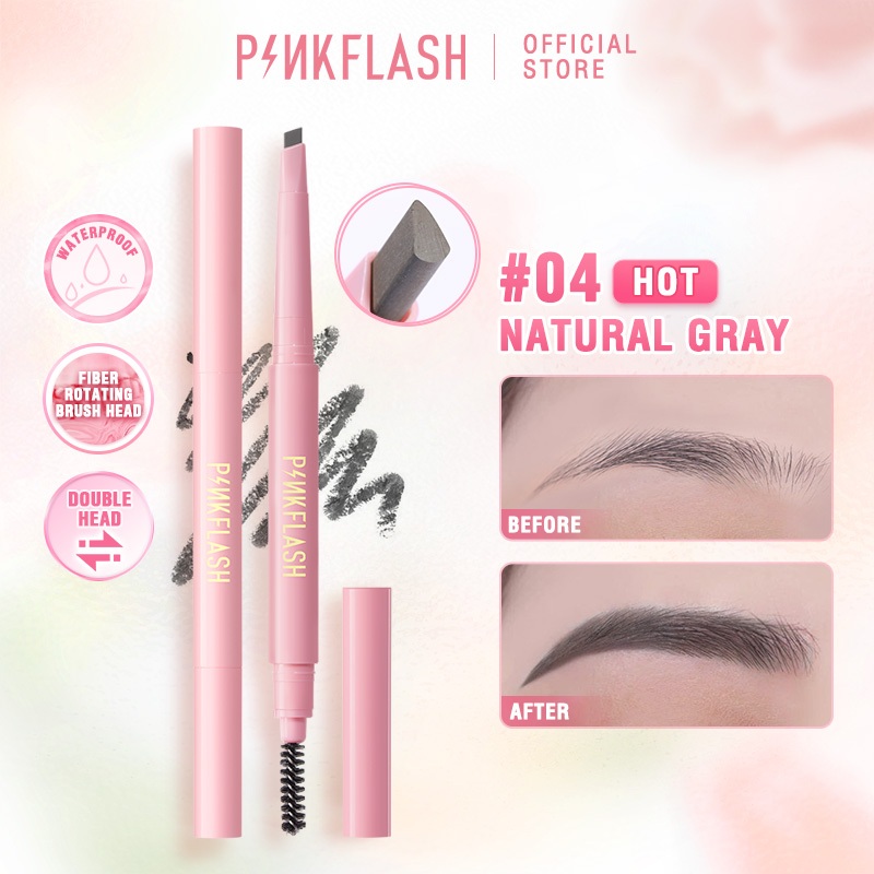 PINKFLASH Bút chì kẻ lông mày tự động OhMyEmoji kéo dài 8 giờ không thấm nước Sắc tố dễ pha trộn mềm mại 30g