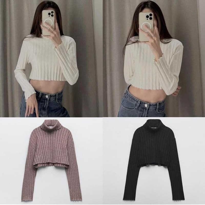 Áo Zara croptop sz M newtag