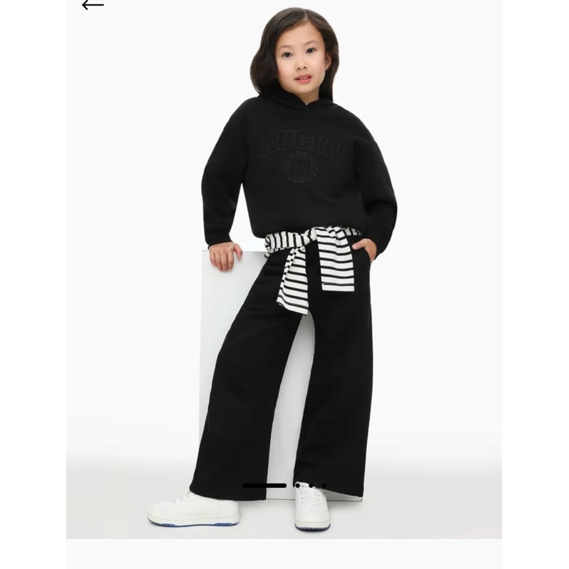 Quần ống suông lót nỉ bé gái, hàng dư