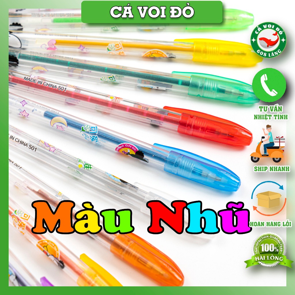 Bút nhũ 8/12 màu , bút kim tuyến màu đẹp tươi lấp lánh ánh kim