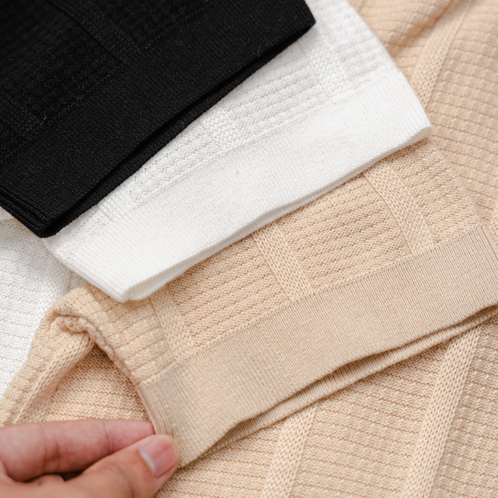 Áo Polo dệt kim KNIT Bufun Form Regular màu be sang trọng