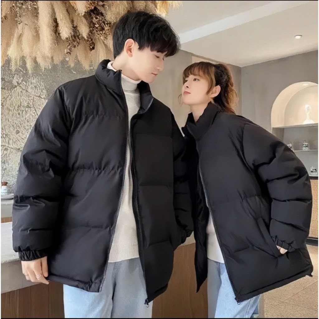 Áo khoác nam nữ - áo khoác phao nam nữ trơn hàn quốc dày dặn ấm áp