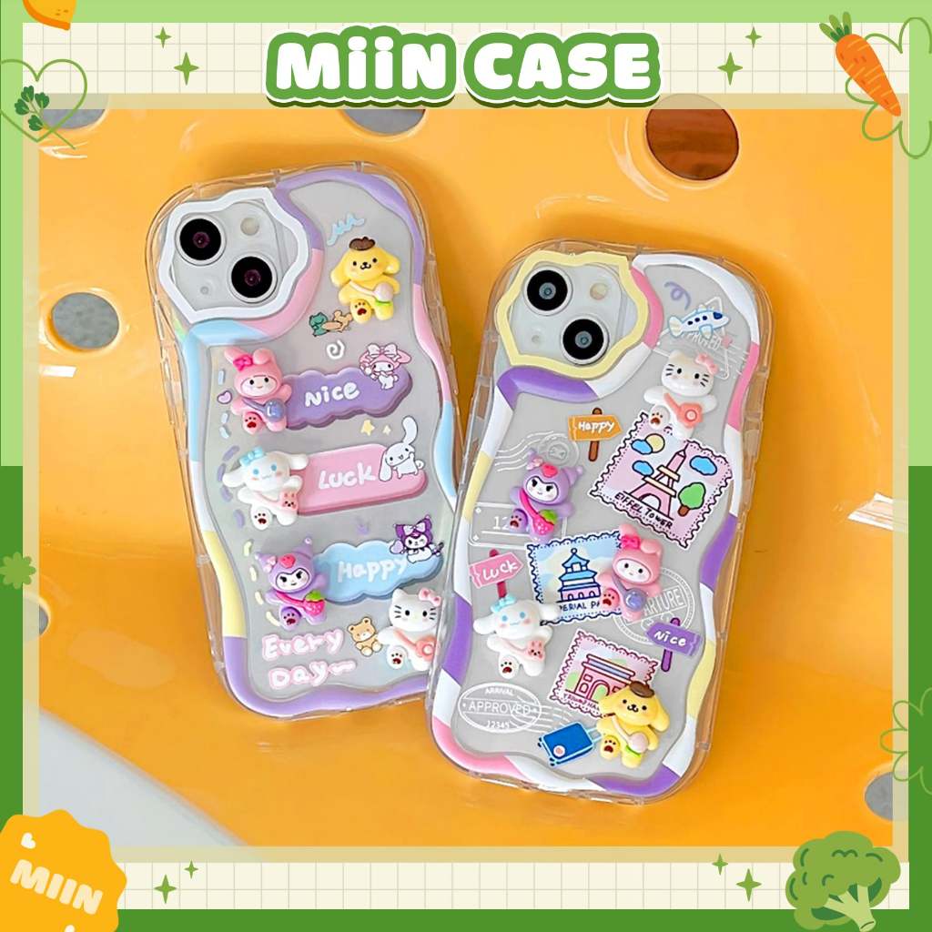 Ốp Lưng Điện Thoại Silicon Hình Hello Kuromi Kitty Melody Cho IPhone 7Plus 8Plus X Xs Xsmax 11 12 13 14 Pro Max Promax