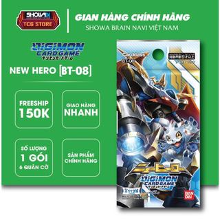 Bộ cờ chiến thuật Digimon, Gói mở rộng BT-08, BANDAI, Phiên bản New Hero, SL 1 gói/6 quân cờ