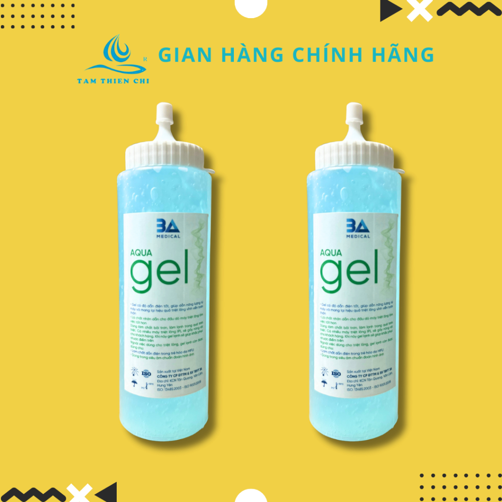 Gel điện tim hoặc siêu âm cho máy triệt lông ECG Konix chai 250ml bộ 2 chai Tâm Thiện Chí