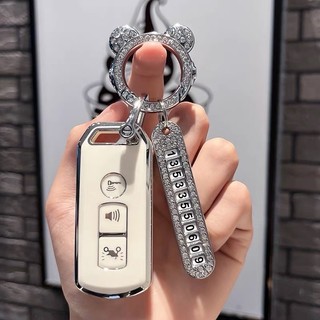 Bọc chìa khóa xe máy honda 3 nút mạ bạc cao cấp xe vision , lead , sh , shmode , air blade - ốp chìa khóa xe máy honda