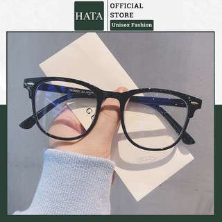 Mắt Kính Gọng Cận Form Vuông Nửa Gọng Có Vạch Hot Trend