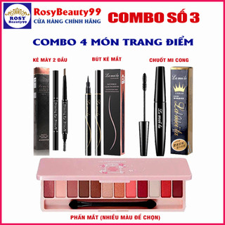 Rb9- bộ trang điểm lameila 4 món phấn mắt 12 ô + mascara + chì kẻ mày + bút dạ kẻ mắt