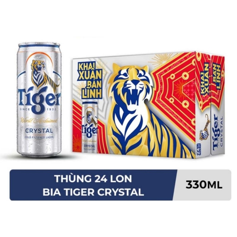 bia tiger bạc thùng 24lon 330ml đậm đà thơm ngon đúng vi lên men tự nhiên cho hương vi thơm ngon đọc đáo