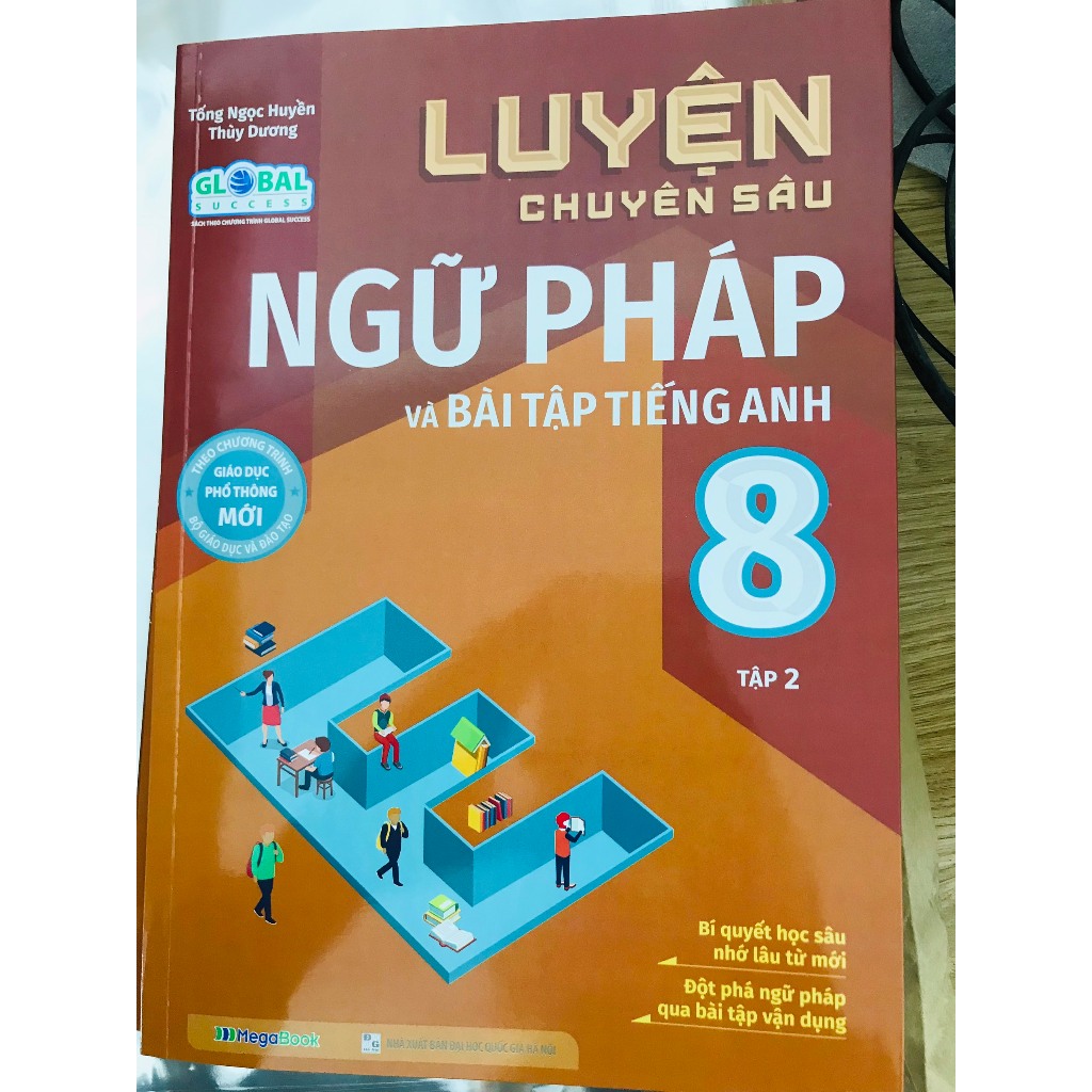 Sách - Combo Luyện Chuyên Sâu Ngữ Pháp Và Bài Tập Tiếng Anh 8 tập 1 và 2 Chương Trình Mới GLOBAL