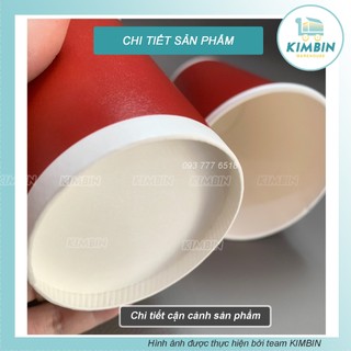 [Combo 50] Ly giấy 14oz (360ml,400ml), 16oz (480ml,500ml), Màu Đỏ, 2PE - KIMBIN