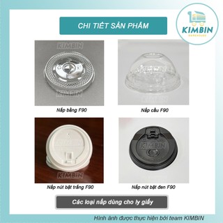 [Combo 50] Ly giấy 14oz (360ml,400ml), 16oz (480ml,500ml), Màu Đỏ, 2PE - KIMBIN