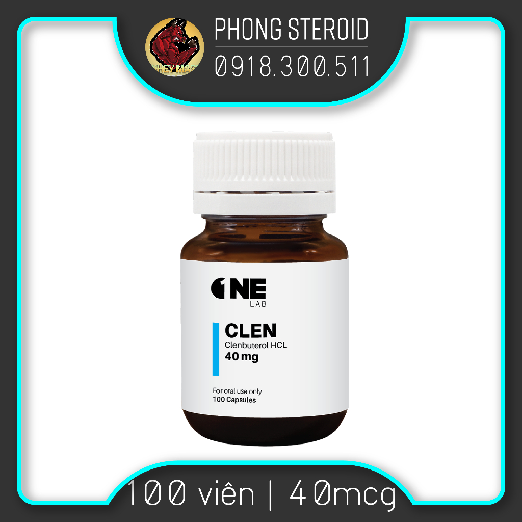 🔥GIẢM MỠ🔥 CLEN 40mcg  - CHÍNH HÃNG ONELAB Lọ 100 Viên