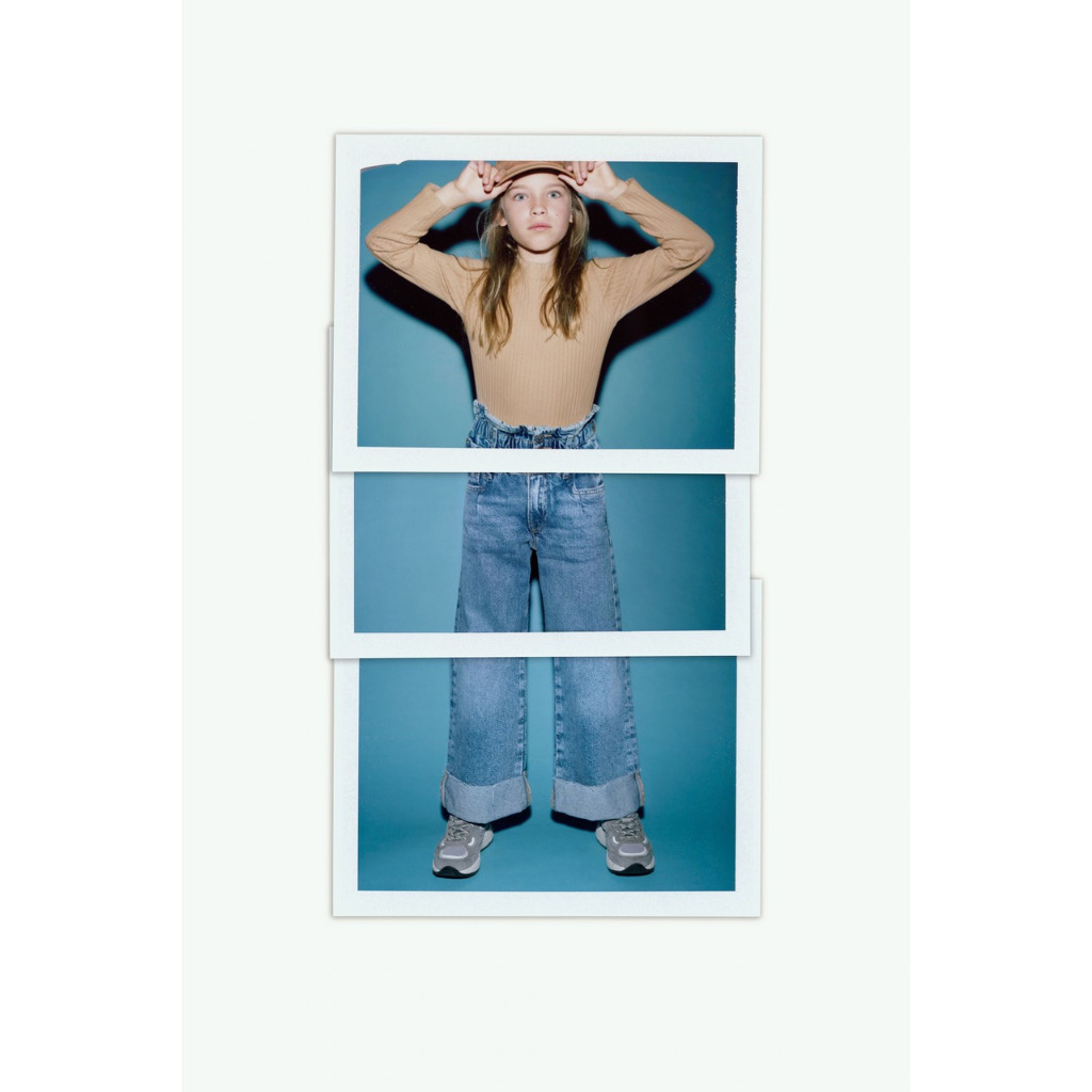 Quần jean Za.Ra xắn lai ngầu đẹp cho bé gái size 8Y