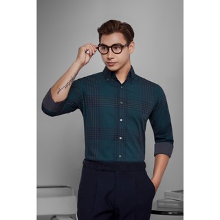 Sơ mi nam adam store xanh rêu kẻ caro sdttk0043