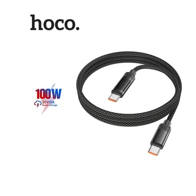 Cáp sạc nhanh PD100W/5A Type-C to Type-C Hoco U126 , hỗ trợ truyền dữ liệu dùng cho Laptop/Smartphone/ip15, dài 120cm