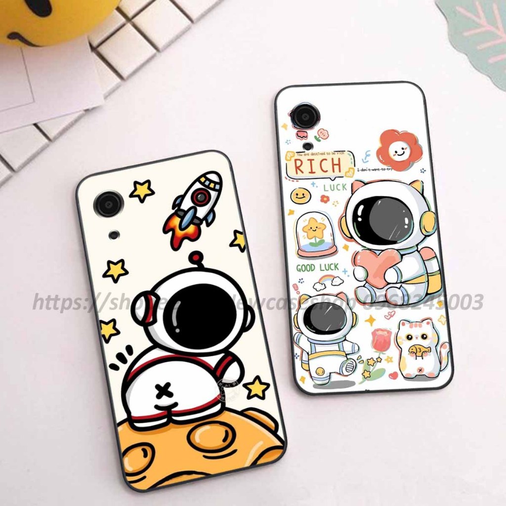 Ốp Samsung A01 CORE / A03 CORE viền vuông hình gấu dâu lotso,shin,gấu trúc cute dễ thương