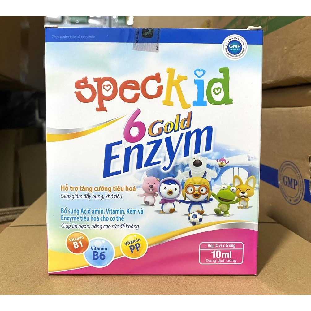 Speckid 6 gold Enzym giúp tăng cường tiêu hóa, tăng cường sức đề kháng bé thông minh, hỗ trợ bé kén ăn