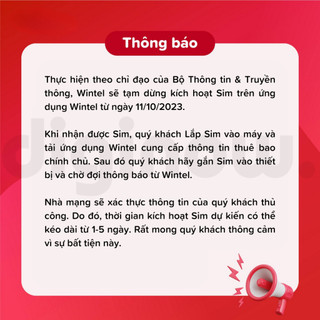 SIM 4G Wintel 6WIN60P( 7 tháng) - Sim Data Không Giới Hạn