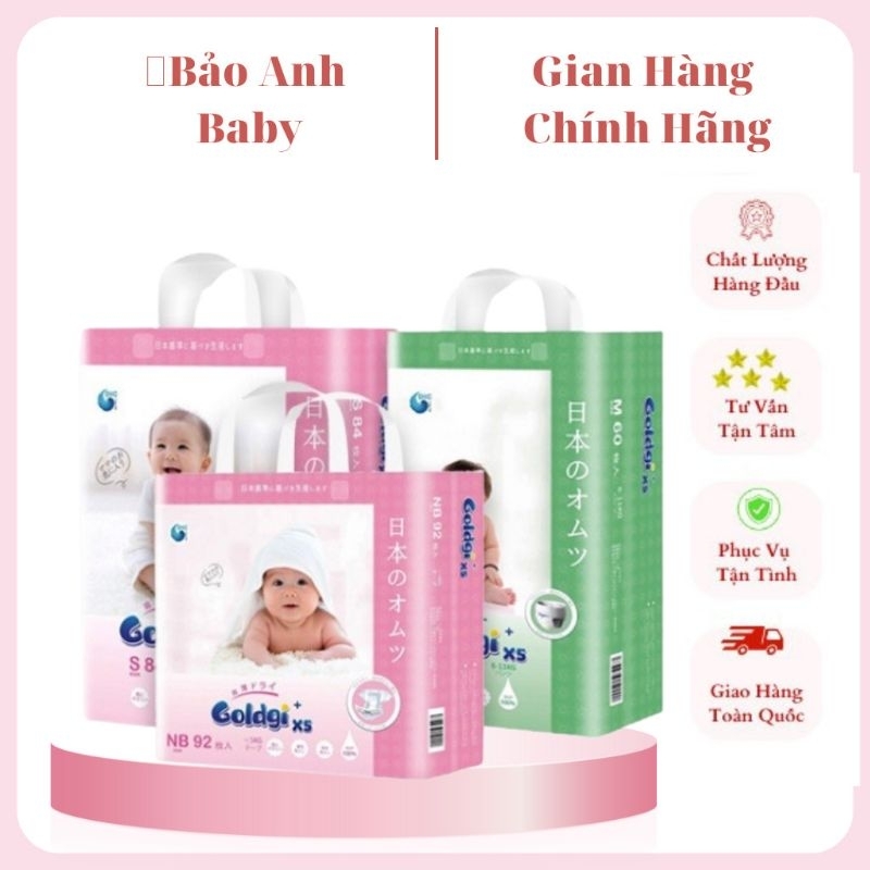 Bỉm Goldgi + , Goldgi X5 , Goldgi Eco cho bé thiết kế siêu mỏng chống tràn