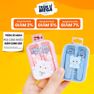 Bộ 2 bấm móng tay, bấm móng tay cho bé có hộp đựng hoạt hình dễ thương