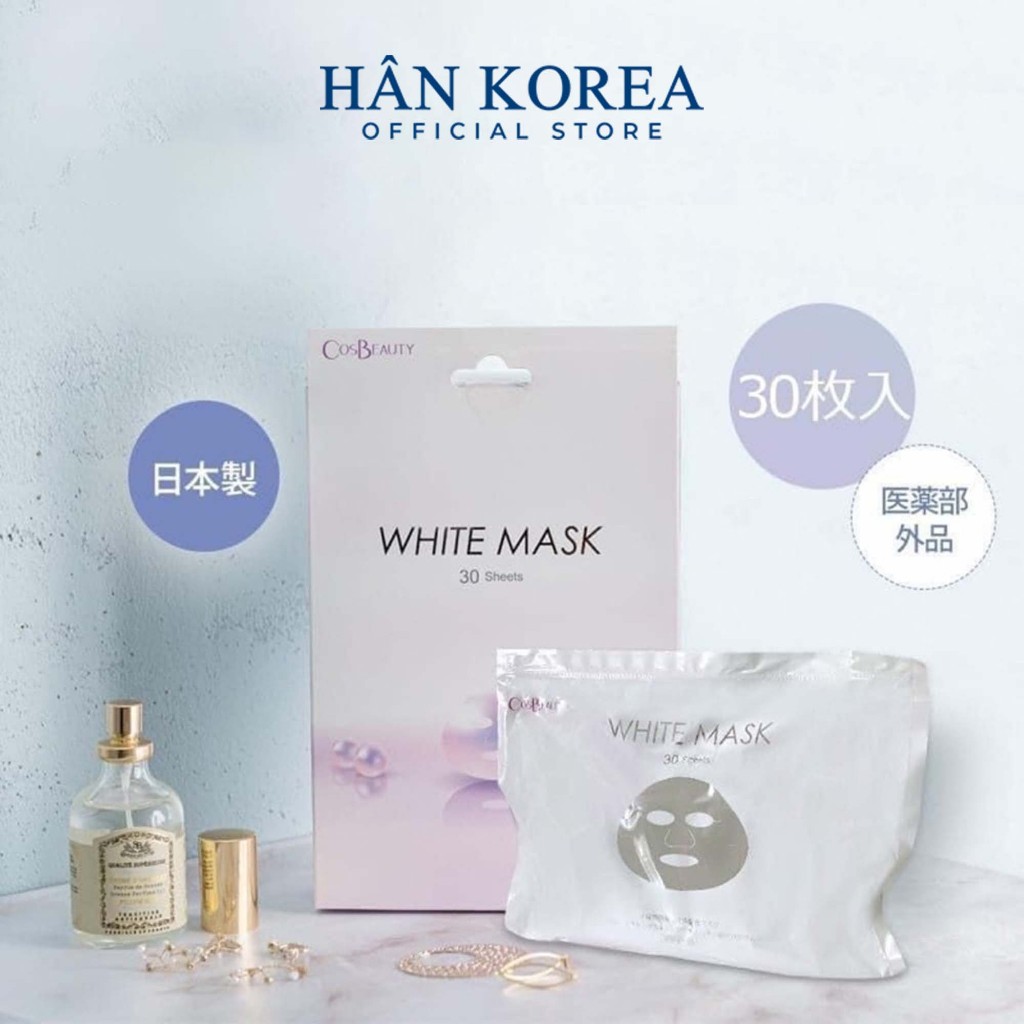 Combo 30 miếng mặt nạ nhau thai COS BEAUTY trắng da, sáng mịn da, se khít lỗ chân lông, cấp nước cấp ẩm - Hân Korea