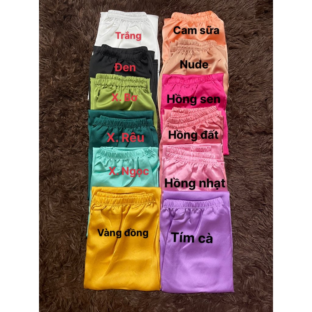 B.Q58 - Quần Lẻ Bà Ba Lụa Satin có túi nhỏ  (nhiều màu)