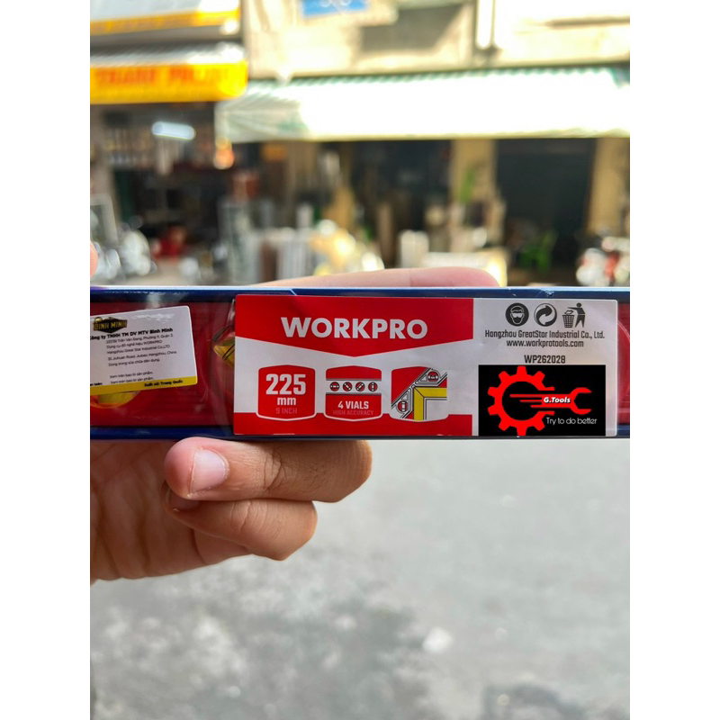 Thước thủy mini 9"  bằng nhựa Workpro WP262028