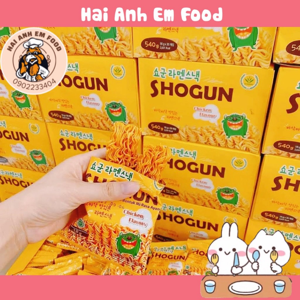 Thùng 30 Gói Mì Tôm Trẻ Em SHOGUN Nhập Khẩu Hàn Quốc Chính Hãng 30 Gói