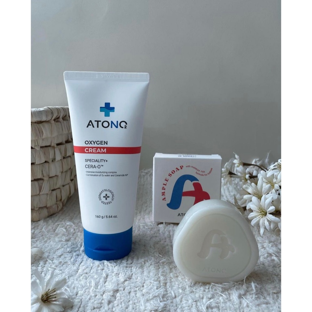 Kem dưỡng ẩm chuyên biệt cho bé viêm da cơ địa, chàm sữa Atono2 Oxygen Cream hữu cơ 160g  Made in Korea