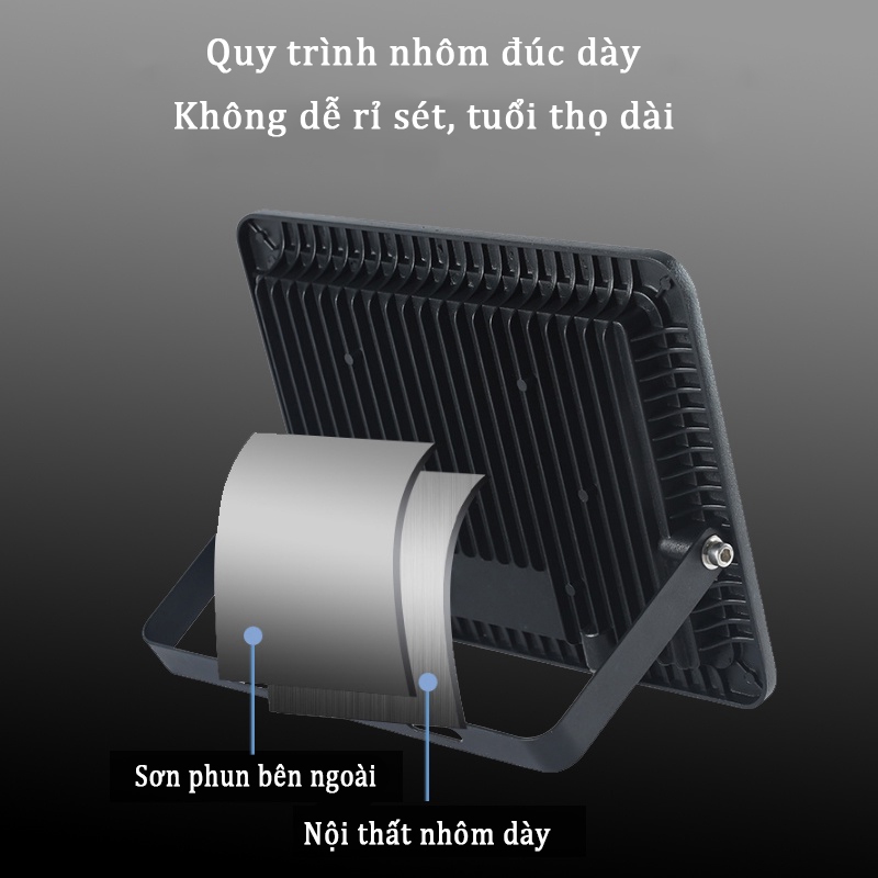 Đèn Pha Led Siêu Sáng 10W/20W/30W/50W/100W Chuyên Lắp Đặt Ngoài Trời, Chống Nước IP65