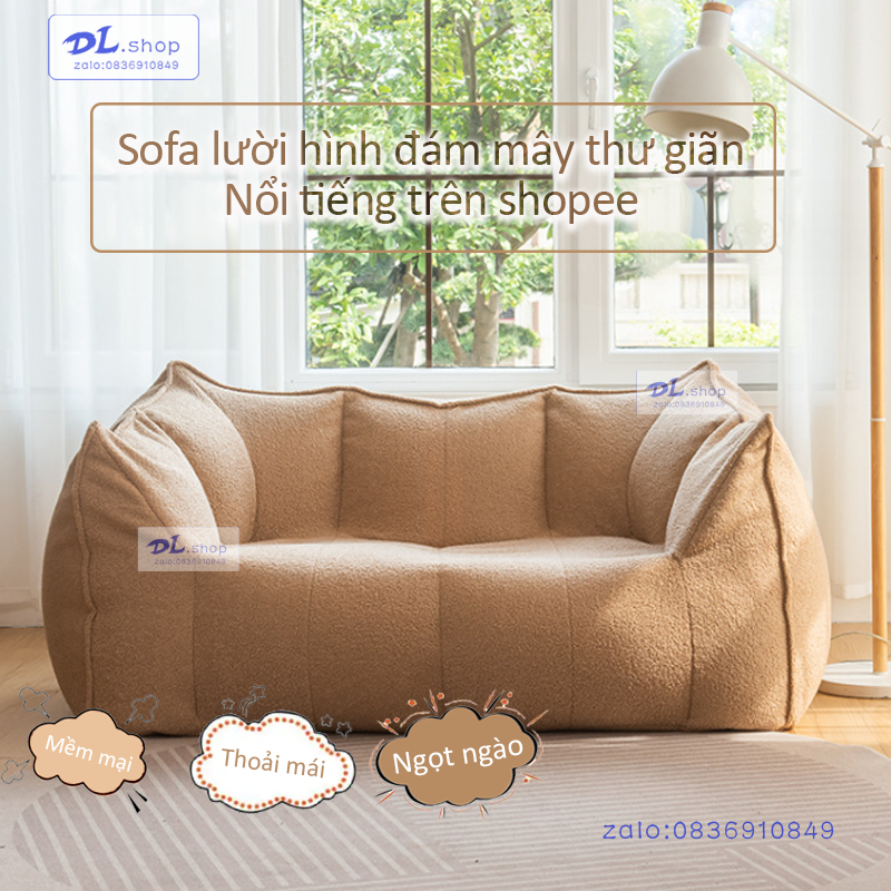 Vải lông xù sofa Ghế lười sofa màu đơn / đôi cho ban công/ phòng ngủ độc đáo