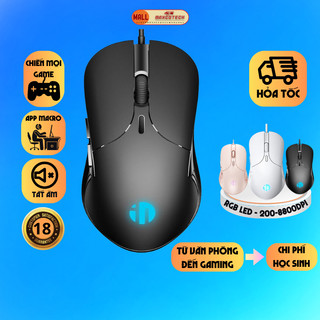 Chuột gaming có dây chơi game Maxcotech inphic PB1 APP tùy chỉnh macro, bấm Im lặng độ nhạy 8800DPI
