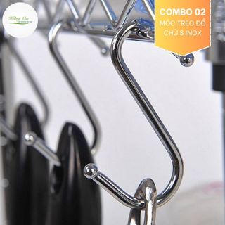 Móc treo đồ chữ S Inox sáng bóng