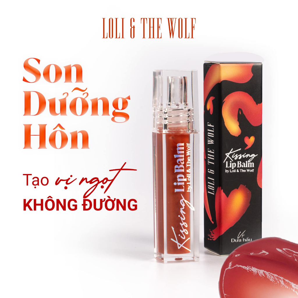 Son Dưỡng Hôn Kissing Lip Balm Loli & The Wolf Mềm Môi Hương Vải 5ml