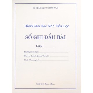 Sách - sổ ghi đầu bài