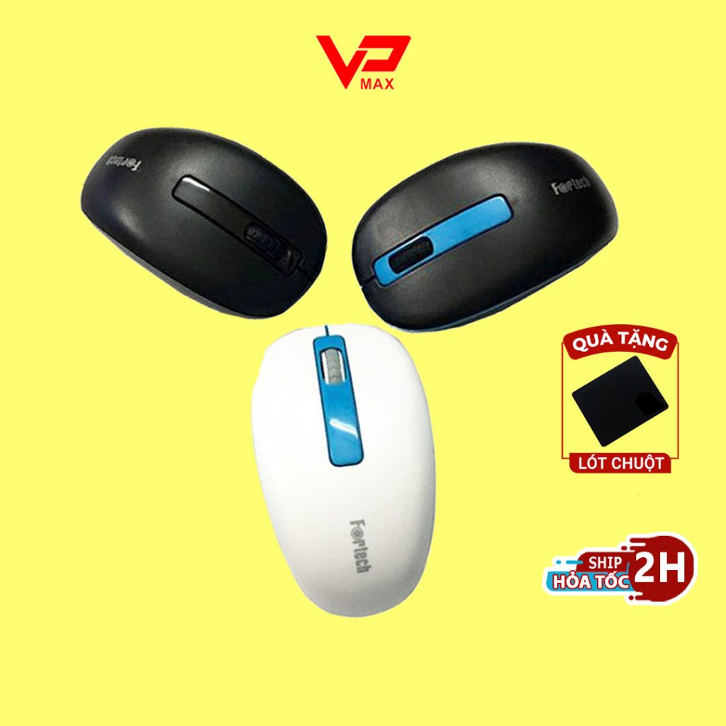 Chuột không dây Rimax Laser/ Chuột Quang Fortech chính hãng cho máy tính laptop