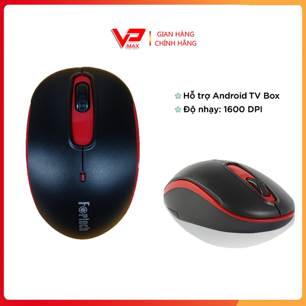 Chuột không dây Rimax Laser/ Chuột Quang Fortech chính hãng cho máy tính laptop