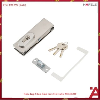 khóa kẹp chân kính inox mờ hafele 981.50.030