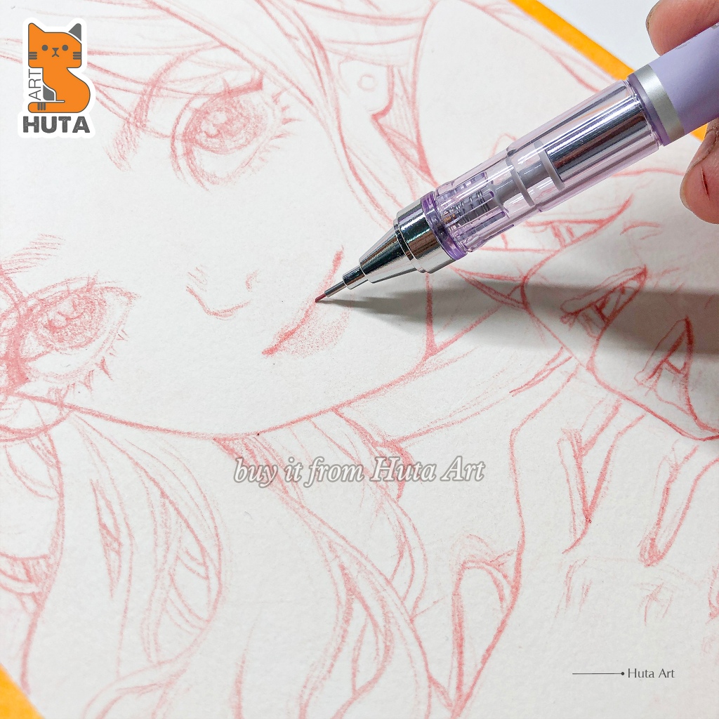 Bút chì cơ khí lắc đẩy ngòi MUJI ngòi 0.5mm chống gãy chì chính hãng