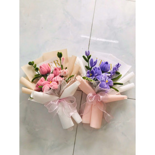 Bó hoa kẽm nhung 8 bông, 3 lá