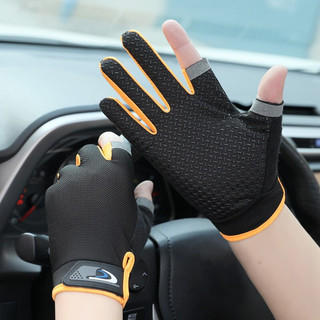 Găng tay bao tay xe máy chống nắng hở 2 ngón dễ thao tác trên điện thoại có thể đeo câu cá