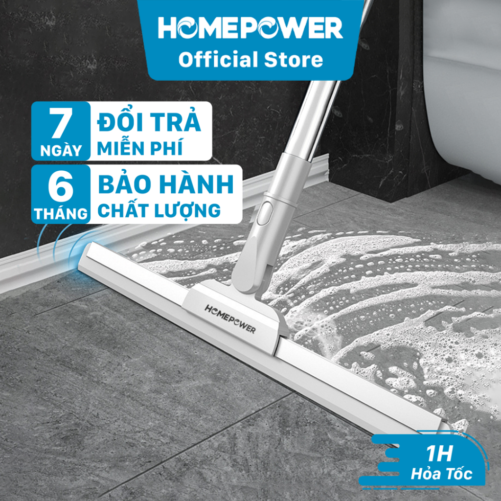 Cây Gạt Nước Sàn Nhà Đa Năng Homepower ST-35 / ST-55 Chổi Gạt Kính Lưỡi Gạt Silicon Xoay 180 Độ