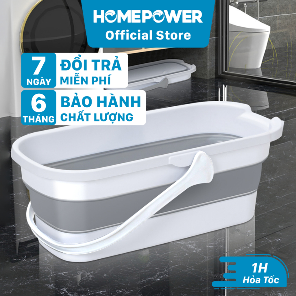 Xô Đựng Nước Gấp Gọn Đa Năng, Vệ Sinh Nhà Cửa Tiện Lợi Homepower XS01