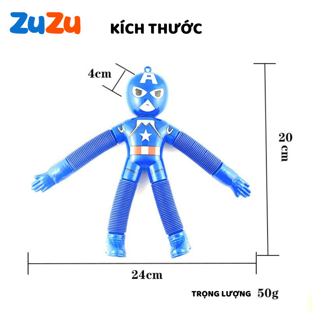 Siêu Nhân Lò Xo Co Dãn Có Đèn Phát Sáng Cho Bé, Đồ Chơi Trẻ Em Siêu Nhân Người Nhện Kéo Dài Spiderman