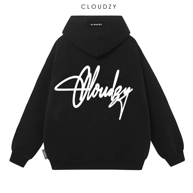 Áo hoodie nam nữ local brand unisex cặp đôi nỉ ngoại cotton form rộng có mũ xám đen dày oversize CLOUDZY HD PAINT